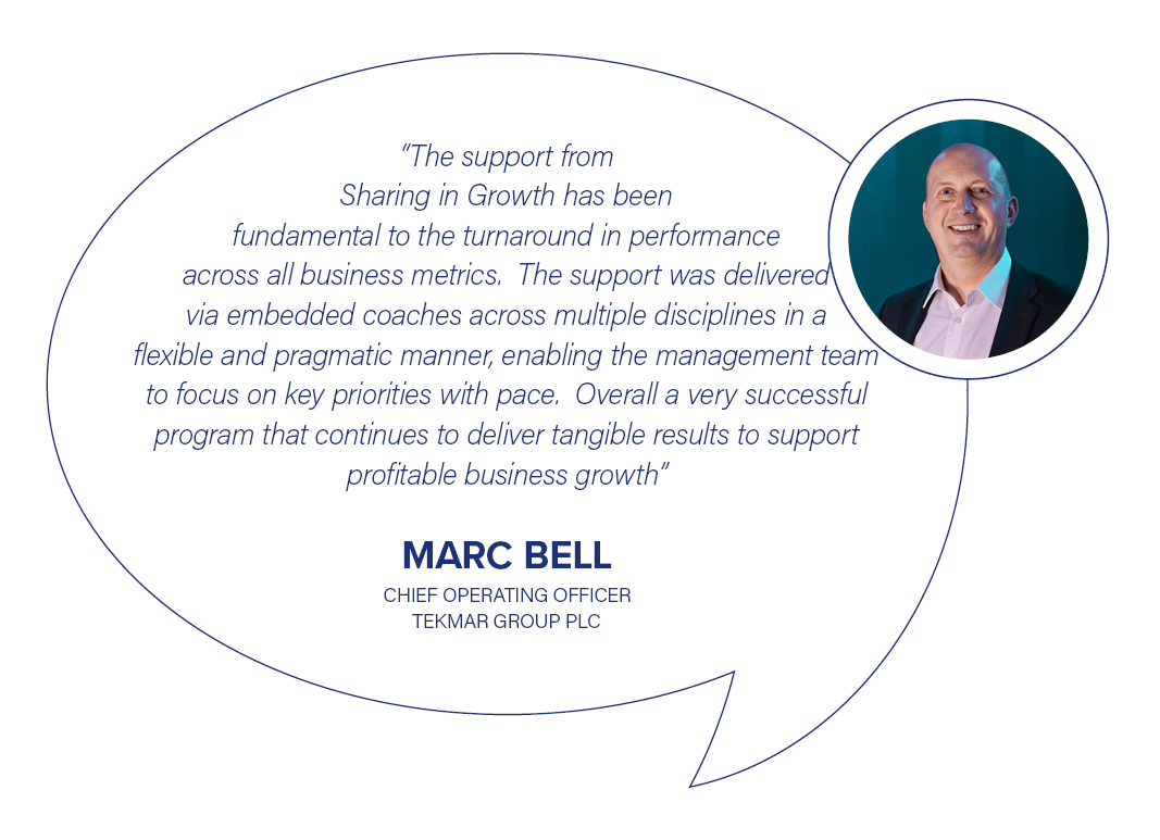 Tekmar Group PLC - Marc Bell testimonial